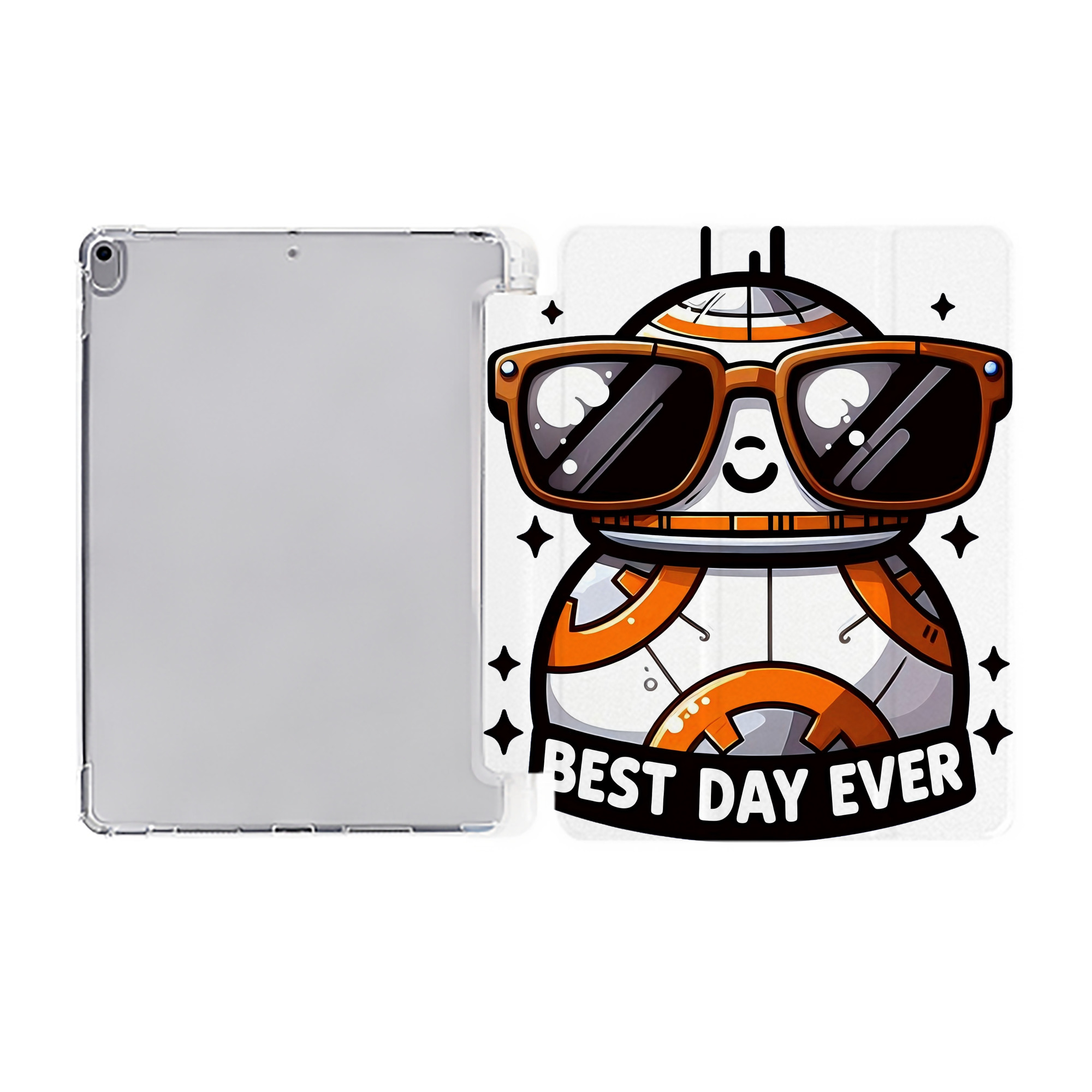（画像用） スター・ウォーズ Star Wars IPad ケース ペン収納付き 三つ折りスタンド PUレザー×シリコン 対応機種9.5/10.5/10.9インチ